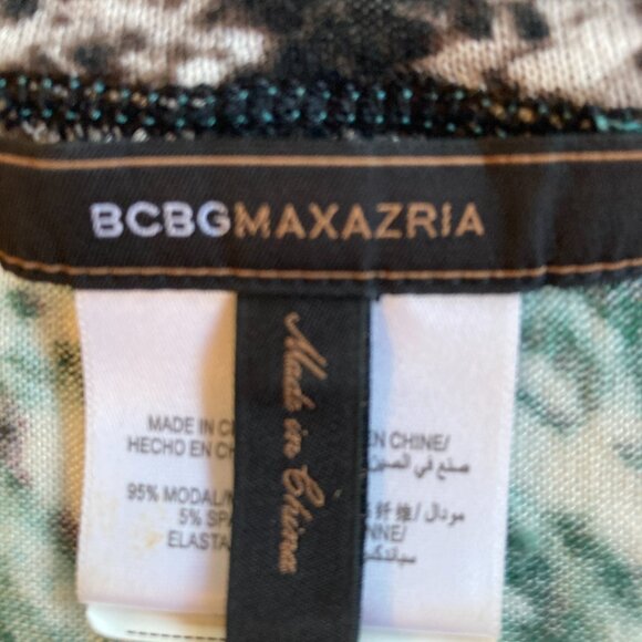 BCBG MAXAZRIA Snakeskin Print Long Sleeve Top Size Medium - Picture 5 of 7
